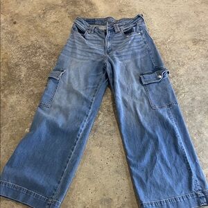 American Eagle Outfitters Blue Wide Leg Jeans